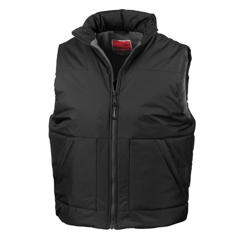 Result Unisex Adult Fleece Lined Vest / Black